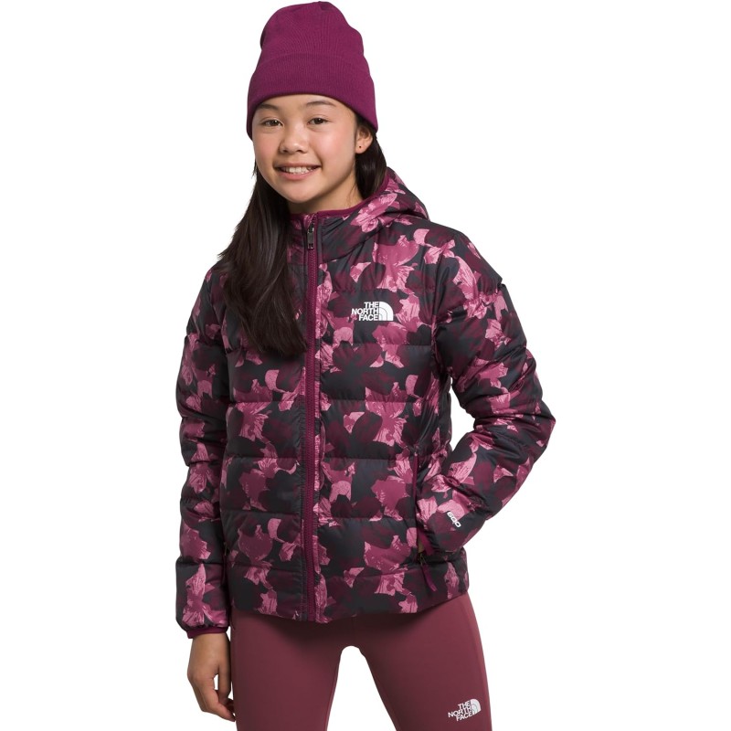 THE NORTH FACE Girls’ Reversible North Down Hooded Jacket(Harbor Blue ...